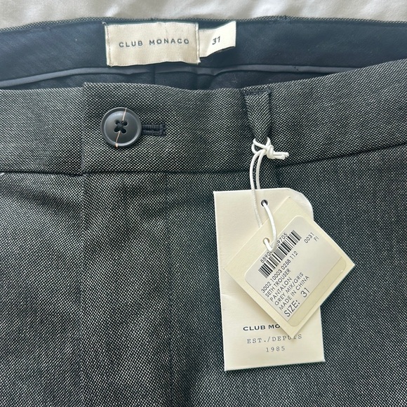 CLUB MONACO Grey Jogger Fleece Lined Pants 31 Seth Trouser